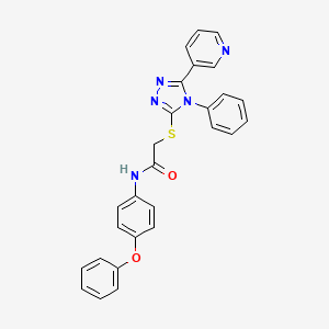 molecular formula C27H21N5O2S B6004082 N-(4-phenoxyphenyl)-2-{[4-phenyl-5-(3-pyridinyl)-4H-1,2,4-triazol-3-yl]thio}acetamide 