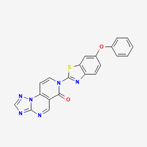 molecular formula C21H12N6O2S B6004089 7-(6-phenoxy-1,3-benzothiazol-2-yl)pyrido[3,4-e][1,2,4]triazolo[1,5-a]pyrimidin-6(7H)-one 