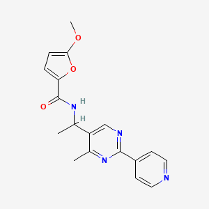molecular formula C18H18N4O3 B6004118 5-methoxy-N-{1-[4-methyl-2-(4-pyridinyl)-5-pyrimidinyl]ethyl}-2-furamide 