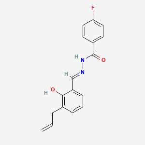 molecular formula C17H15FN2O2 B6004149 N'-(3-allyl-2-hydroxybenzylidene)-4-fluorobenzohydrazide 