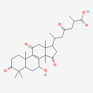molecular formula C30H40O7 B600415 6-(7-羟基-4,4,10,13,14-五甲基-3,11,15-三氧代-1,2,5,6,7,12,16,17-八氢环戊[a]菲并蒽-17-基)-2-甲基-4-氧代庚酸 CAS No. 108340-60-9