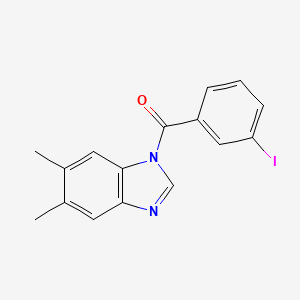 molecular formula C16H13IN2O B6004159 1-(3-iodobenzoyl)-5,6-dimethyl-1H-benzimidazole 