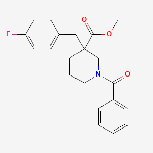 molecular formula C22H24FNO3 B6004177 ethyl 1-benzoyl-3-(4-fluorobenzyl)-3-piperidinecarboxylate 