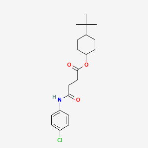 molecular formula C20H28ClNO3 B6004191 4-tert-butylcyclohexyl 4-[(4-chlorophenyl)amino]-4-oxobutanoate 