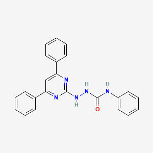 molecular formula C23H19N5O B6004196 2-(4,6-diphenyl-2-pyrimidinyl)-N-phenylhydrazinecarboxamide 