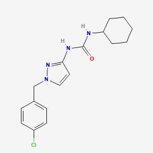 molecular formula C17H21ClN4O B6004222 N-[1-(4-chlorobenzyl)-1H-pyrazol-3-yl]-N'-cyclohexylurea 