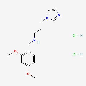 molecular formula C15H23Cl2N3O2 B6004223 N-(2,4-dimethoxybenzyl)-3-(1H-imidazol-1-yl)propan-1-amine dihydrochloride 