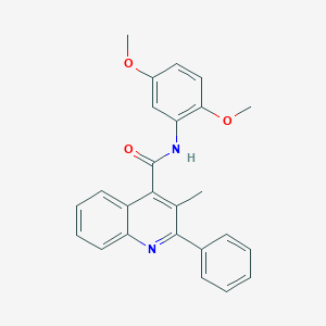 molecular formula C25H22N2O3 B6004231 N-(2,5-dimethoxyphenyl)-3-methyl-2-phenyl-4-quinolinecarboxamide CAS No. 6098-07-3