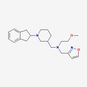 molecular formula C22H31N3O2 B6004234 N-{[1-(2,3-dihydro-1H-inden-2-yl)-3-piperidinyl]methyl}-N-(3-isoxazolylmethyl)-2-methoxyethanamine 