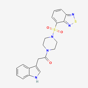 molecular formula C20H19N5O3S2 B6004274 4-{[4-(1H-indol-3-ylacetyl)-1-piperazinyl]sulfonyl}-2,1,3-benzothiadiazole 