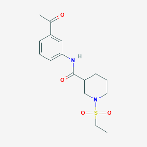 molecular formula C16H22N2O4S B6004304 N-(3-acetylphenyl)-1-(ethylsulfonyl)-3-piperidinecarboxamide 