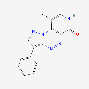 molecular formula C16H13N5O B6004313 2,9-dimethyl-3-phenylpyrazolo[5,1-c]pyrido[4,3-e][1,2,4]triazin-6(7H)-one 