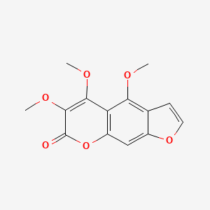 molecular formula C14H12O6 B600434 7H-呋喃[3,2-g][1]苯并吡喃-7-酮，4,5,6-三甲氧基- CAS No. 18646-71-4