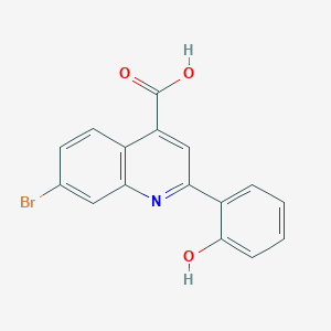 molecular formula C16H10BrNO3 B6004344 7-bromo-2-(2-hydroxyphenyl)-4-quinolinecarboxylic acid 