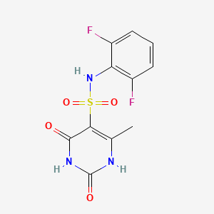 molecular formula C11H9F2N3O4S B6004353 N-(2,6-difluorophenyl)-2-hydroxy-4-methyl-6-oxo-1,6-dihydro-5-pyrimidinesulfonamide 