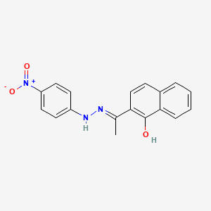 molecular formula C18H15N3O3 B6004367 1-(1-hydroxy-2-naphthyl)ethanone (4-nitrophenyl)hydrazone 