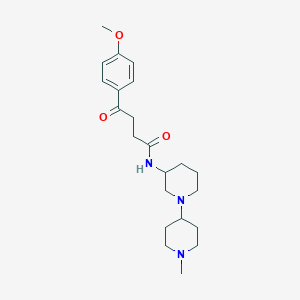 molecular formula C22H33N3O3 B6004393 4-(4-methoxyphenyl)-N-(1'-methyl-1,4'-bipiperidin-3-yl)-4-oxobutanamide 