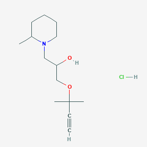 molecular formula C14H26ClNO2 B6004407 1-[(1,1-dimethyl-2-propyn-1-yl)oxy]-3-(2-methyl-1-piperidinyl)-2-propanol hydrochloride 