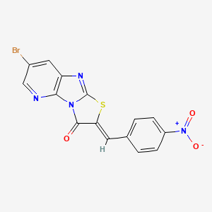 molecular formula C15H7BrN4O3S B6004412 7-bromo-2-(4-nitrobenzylidene)[1,3]thiazolo[2',3':2,3]imidazo[4,5-b]pyridin-3(2H)-one 