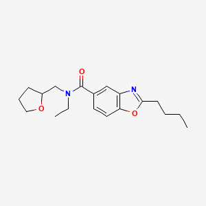 molecular formula C19H26N2O3 B6004424 2-butyl-N-ethyl-N-(tetrahydro-2-furanylmethyl)-1,3-benzoxazole-5-carboxamide 