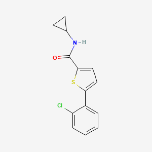 molecular formula C14H12ClNOS B6004433 5-(2-chlorophenyl)-N-cyclopropyl-2-thiophenecarboxamide 