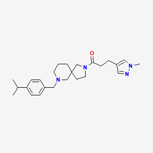 molecular formula C25H36N4O B6004443 7-(4-isopropylbenzyl)-2-[3-(1-methyl-1H-pyrazol-4-yl)propanoyl]-2,7-diazaspiro[4.5]decane 