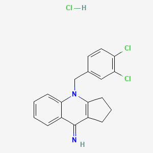 molecular formula C19H17Cl3N2 B6004455 4-(3,4-dichlorobenzyl)-1,2,3,4-tetrahydro-9H-cyclopenta[b]quinolin-9-imine hydrochloride 