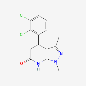 molecular formula C14H13Cl2N3O B6004478 4-(2,3-dichlorophenyl)-1,3-dimethyl-1,4,5,7-tetrahydro-6H-pyrazolo[3,4-b]pyridin-6-one 
