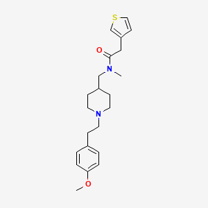 molecular formula C22H30N2O2S B6004495 N-({1-[2-(4-methoxyphenyl)ethyl]-4-piperidinyl}methyl)-N-methyl-2-(3-thienyl)acetamide 