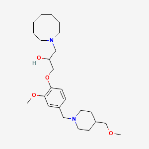 molecular formula C25H42N2O4 B6004500 1-(1-azocanyl)-3-(2-methoxy-4-{[4-(methoxymethyl)-1-piperidinyl]methyl}phenoxy)-2-propanol 