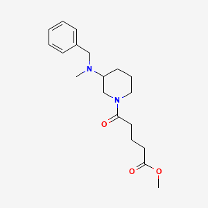 molecular formula C19H28N2O3 B6004507 methyl 5-{3-[benzyl(methyl)amino]-1-piperidinyl}-5-oxopentanoate 