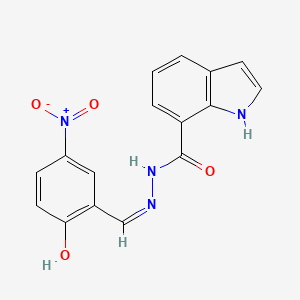 molecular formula C16H12N4O4 B6004517 N'-(2-hydroxy-5-nitrobenzylidene)-1H-indole-7-carbohydrazide 
