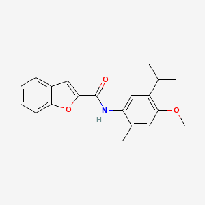 molecular formula C20H21NO3 B6004536 N-(5-isopropyl-4-methoxy-2-methylphenyl)-1-benzofuran-2-carboxamide 