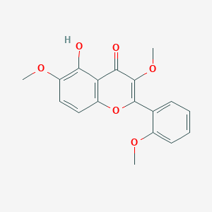 molecular formula C18H16O6 B600454 5-Hydroxy-3,6-dimethoxy-2-(2-methoxyphenyl)-4H-chromen-4-one CAS No. 1165-44-2