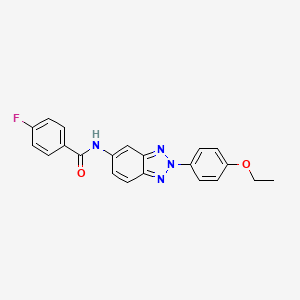 molecular formula C21H17FN4O2 B6004559 N-[2-(4-ethoxyphenyl)-2H-1,2,3-benzotriazol-5-yl]-4-fluorobenzamide 