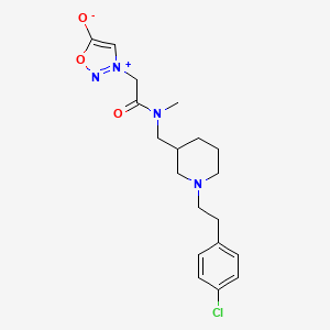 molecular formula C19H25ClN4O3 B6004579 3-{2-[({1-[2-(4-chlorophenyl)ethyl]-3-piperidinyl}methyl)(methyl)amino]-2-oxoethyl}-1,2,3-oxadiazol-3-ium-5-olate 