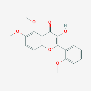 molecular formula C18H16O6 B600458 3-Hydroxy-5,6-dimethoxy-2-(2-methoxyphenyl)-4H-chromen-4-one CAS No. 1239-62-9