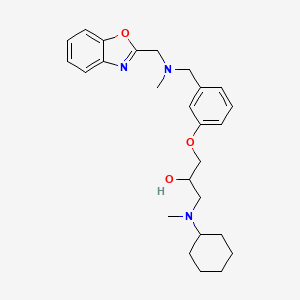 molecular formula C26H35N3O3 B6004596 1-(3-{[(1,3-benzoxazol-2-ylmethyl)(methyl)amino]methyl}phenoxy)-3-[cyclohexyl(methyl)amino]-2-propanol 