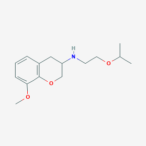 molecular formula C15H23NO3 B6004603 (2-isopropoxyethyl)(8-methoxy-3,4-dihydro-2H-chromen-3-yl)amine 