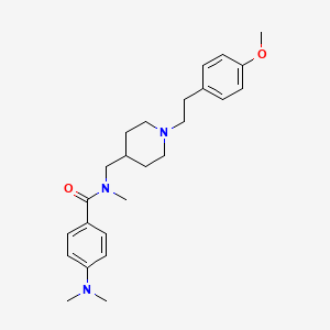 molecular formula C25H35N3O2 B6004613 4-(dimethylamino)-N-({1-[2-(4-methoxyphenyl)ethyl]-4-piperidinyl}methyl)-N-methylbenzamide 