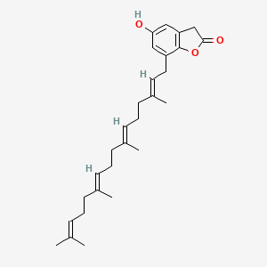 5-hydroxy-7-[(2E,6E,10E)-3,7,11,15-tetramethylhexadeca-2,6,10,14-tetraenyl]-3H-benzofuran-2-one