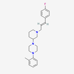 molecular formula C25H32FN3 B6004660 1-{1-[(2E)-3-(4-fluorophenyl)-2-propen-1-yl]-3-piperidinyl}-4-(2-methylphenyl)piperazine 