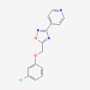 molecular formula C14H10ClN3O2 B6004679 4-{5-[(3-chlorophenoxy)methyl]-1,2,4-oxadiazol-3-yl}pyridine 