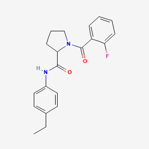 molecular formula C20H21FN2O2 B6004692 N-(4-ethylphenyl)-1-(2-fluorobenzoyl)prolinamide 