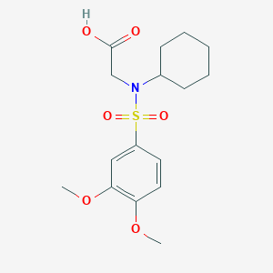 molecular formula C16H23NO6S B6004718 N-cyclohexyl-N-[(3,4-dimethoxyphenyl)sulfonyl]glycine 