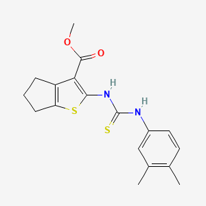 methyl 2-({[(3,4-dimethylphenyl)amino]carbonothioyl}amino)-5,6-dihydro-4H-cyclopenta[b]thiophene-3-carboxylate