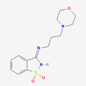 molecular formula C14H19N3O3S B6004767 N-[3-(4-morpholinyl)propyl]-1,2-benzisothiazol-3-amine 1,1-dioxide 
