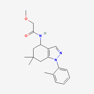 molecular formula C19H25N3O2 B6004778 N-[6,6-dimethyl-1-(2-methylphenyl)-4,5,6,7-tetrahydro-1H-indazol-4-yl]-2-methoxyacetamide 