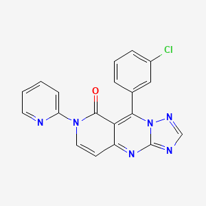 molecular formula C19H11ClN6O B6004810 9-(3-chlorophenyl)-7-(2-pyridinyl)pyrido[4,3-d][1,2,4]triazolo[1,5-a]pyrimidin-8(7H)-one 