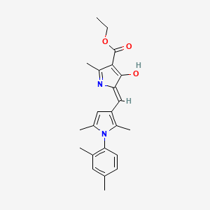molecular formula C23H26N2O3 B6004816 ethyl 5-{[1-(2,4-dimethylphenyl)-2,5-dimethyl-1H-pyrrol-3-yl]methylene}-2-methyl-4-oxo-4,5-dihydro-1H-pyrrole-3-carboxylate CAS No. 6219-04-1